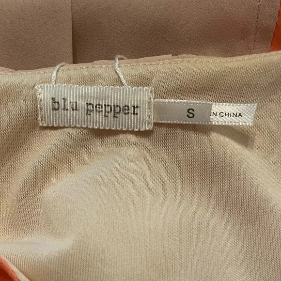 Blu Pepper Cream Orange‎ Boho Camisole Top/mini dress size Small fall colors - Picture 13 of 13